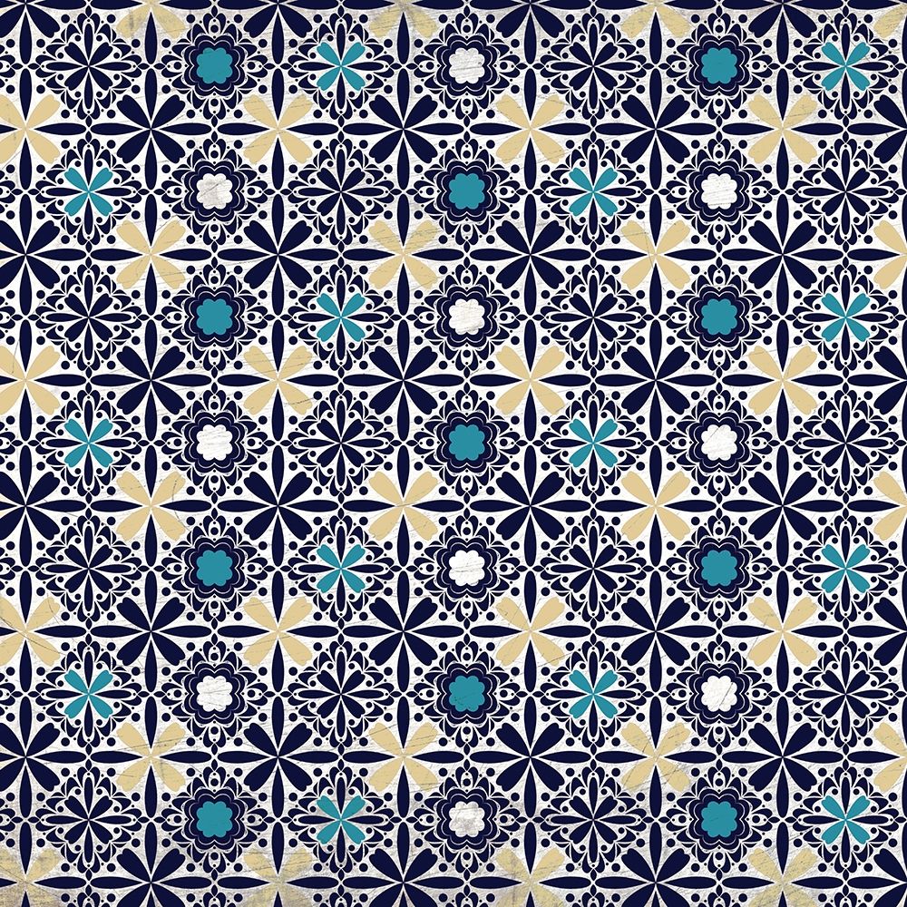 Wall Art Painting id:257069, Name: Blue Tiled 1, Artist: Kimberly, Allen