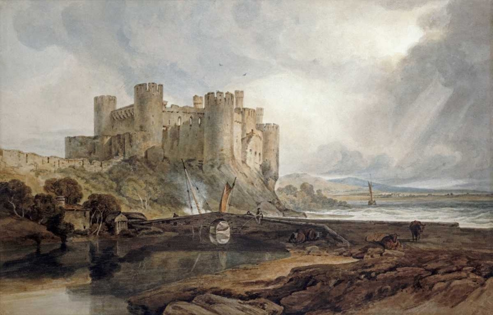 Wall Art Painting id:90067, Name: Conway Castle, Artist: Turner, Joseph M.W.