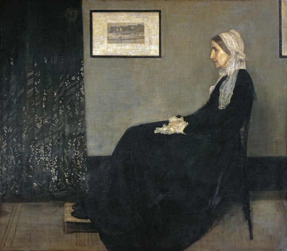 Wall Art Painting id:91824, Name: Portrait of The Artists Mother - Arrangement In Gray and Black No.1, Artist: Whistler, James McNeill