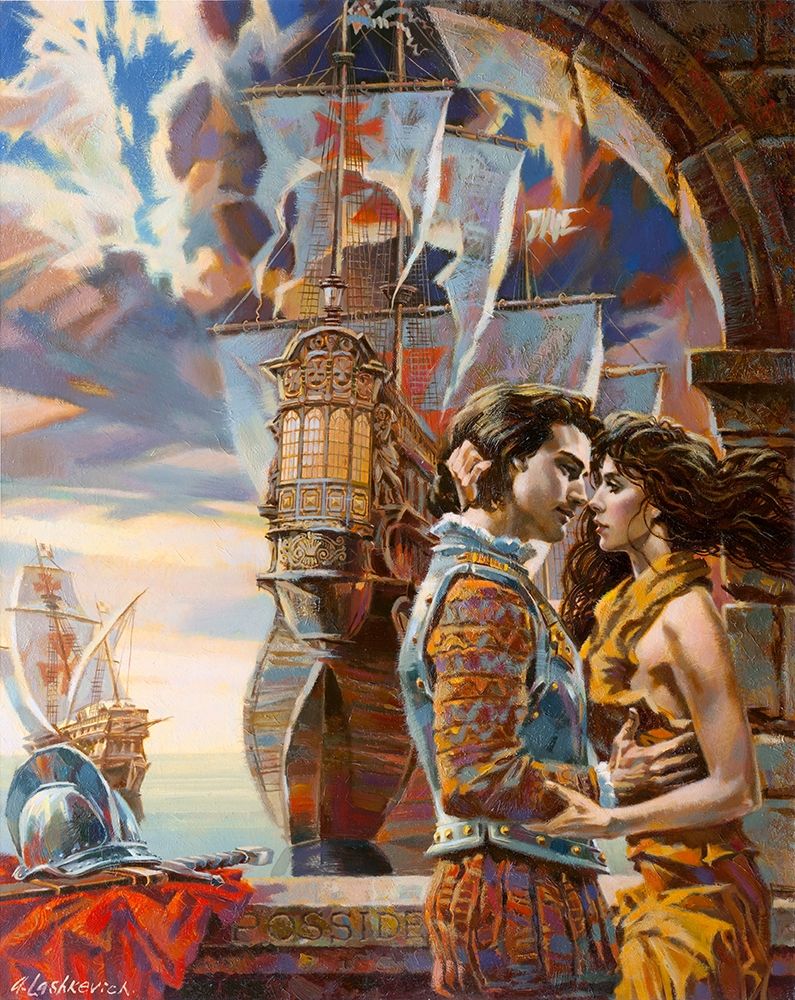 Wall Art Painting id:261040, Name: Farewell to the conquistador, Artist: Lashkevich, Alexey