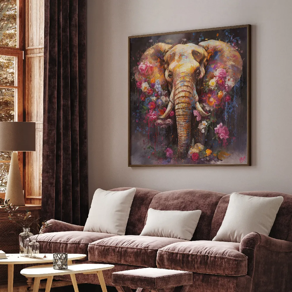 Set of wall art painting,Colorful Elephant 