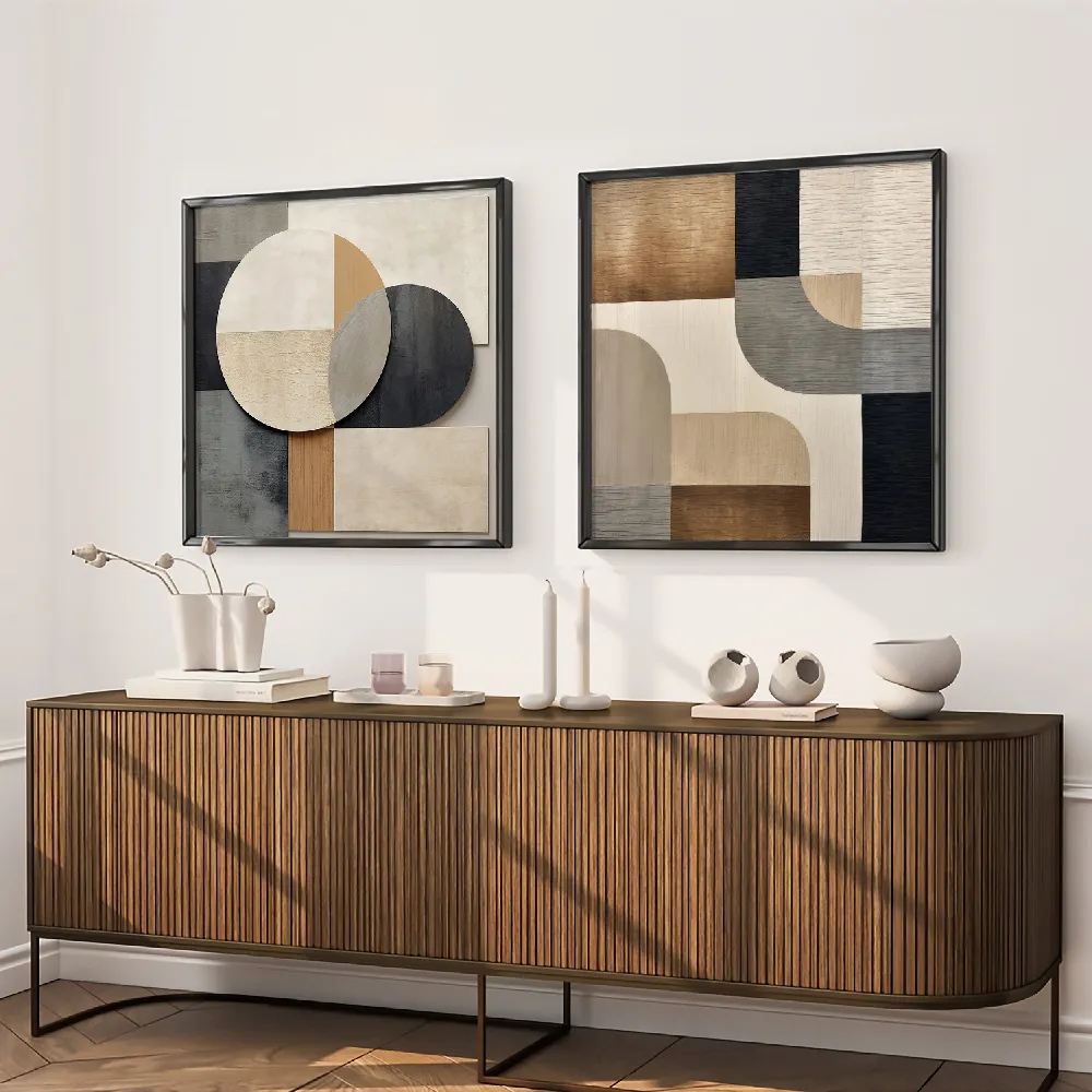 Set of wall art painting,Midcentury Mod Abstractions