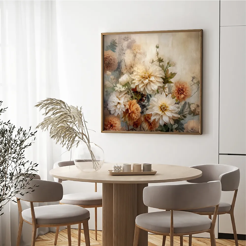 Set of wall art painting,Vintage Floral 