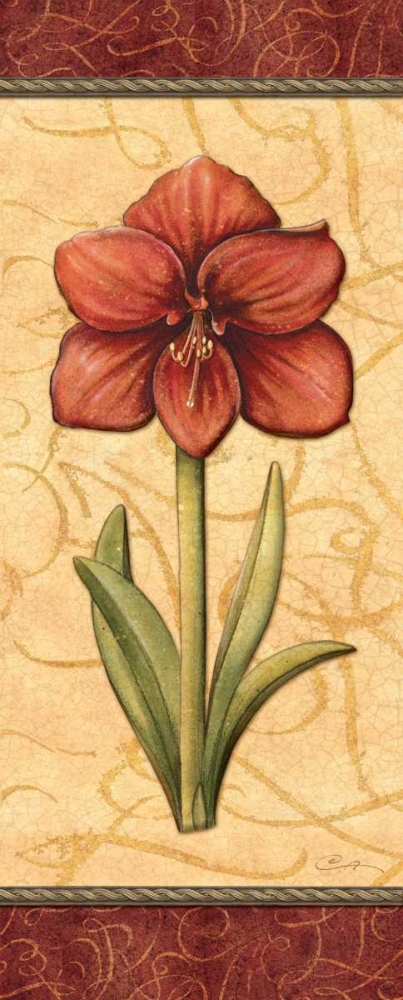 Wall Art Painting id:1816, Name: Red Passion Amaryllis, Artist: Audrey, Charlene