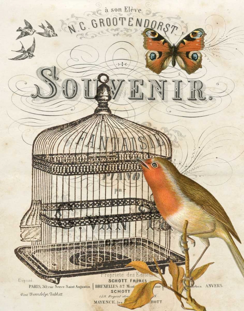 Art Print: Music Bird II