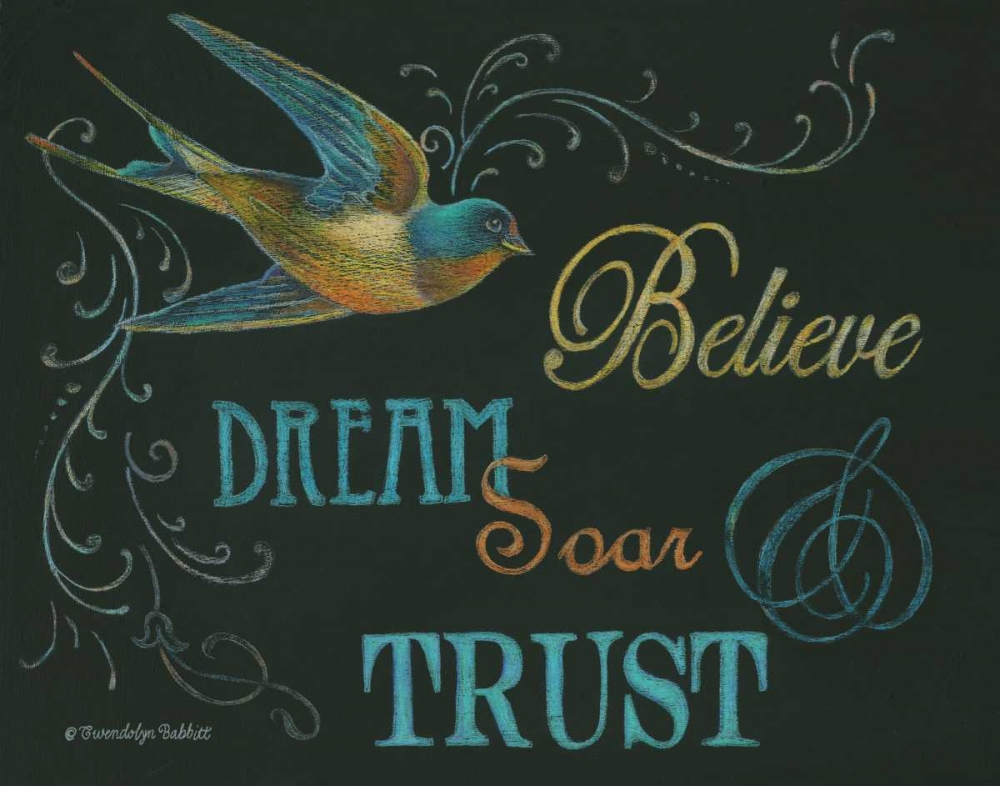 Art Print: Believe and Bird