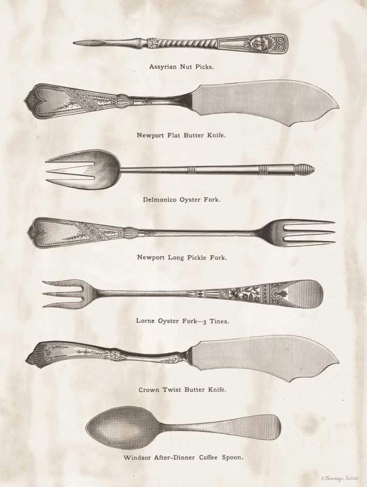 Wall art: Serving Utensils II, by Babbitt, Gwendolyn