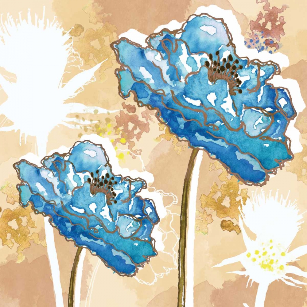 Art Print: Golden Blue I