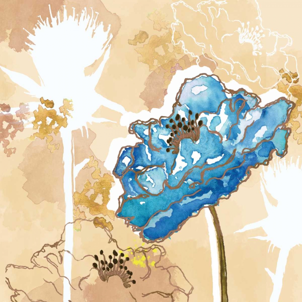 Art Print: Golden Blue II