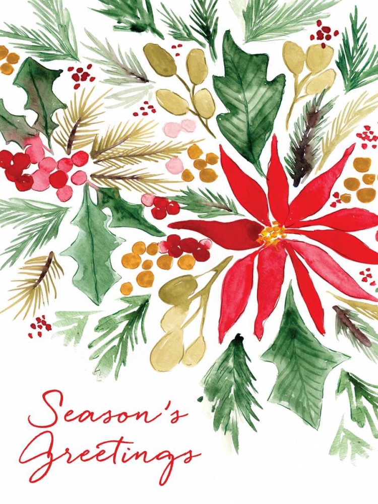 Art Print: Poinsettia Pine