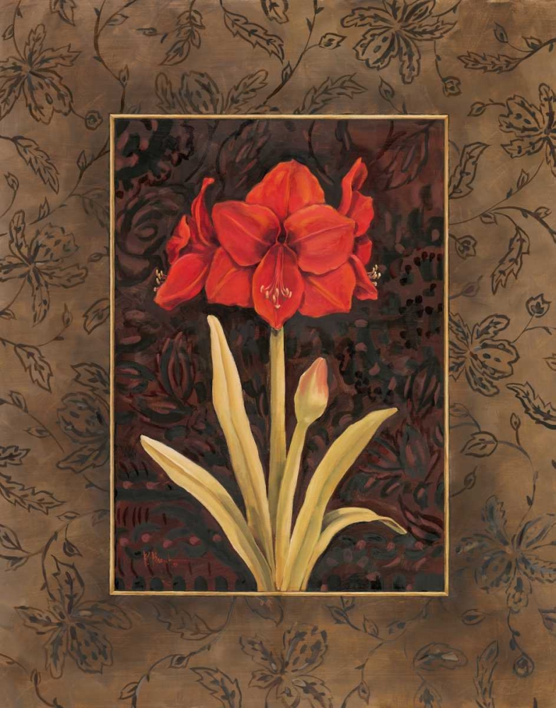 Wall Art Painting id:4157, Name: Damask Amaryllis, Artist: Brent, Paul