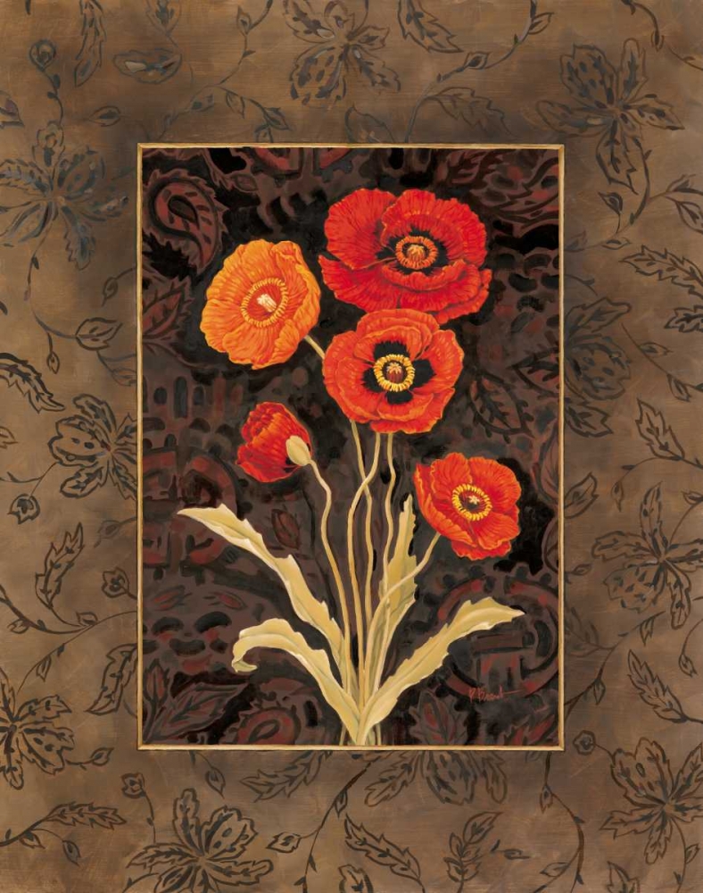 Wall Art Painting id:4158, Name: Damask Poppies, Artist: Brent, Paul