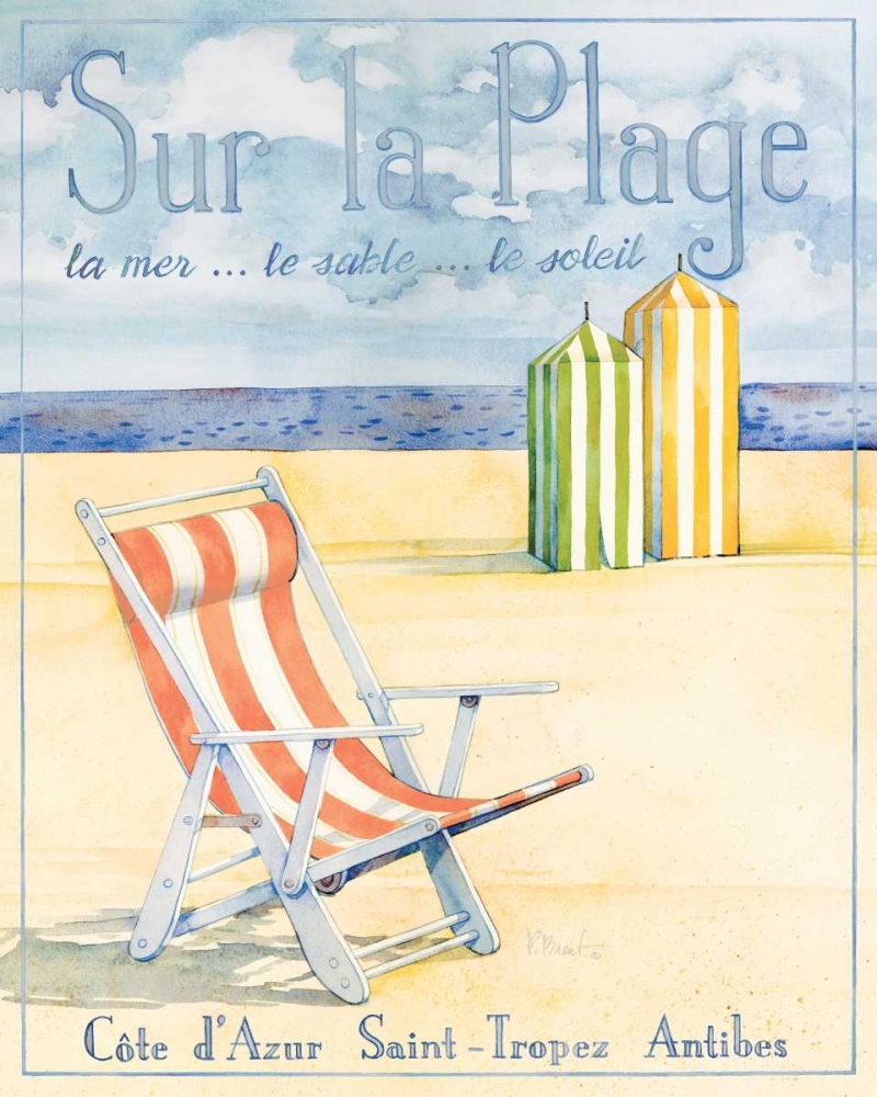 Wall Art Painting id:4169, Name: Sur la Plage, Artist: Brent, Paul