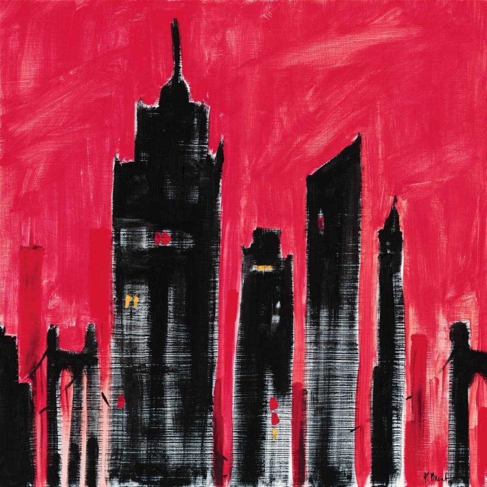Wall Art Painting id:4201, Name: Red Cityscape, Artist: Brent, Paul