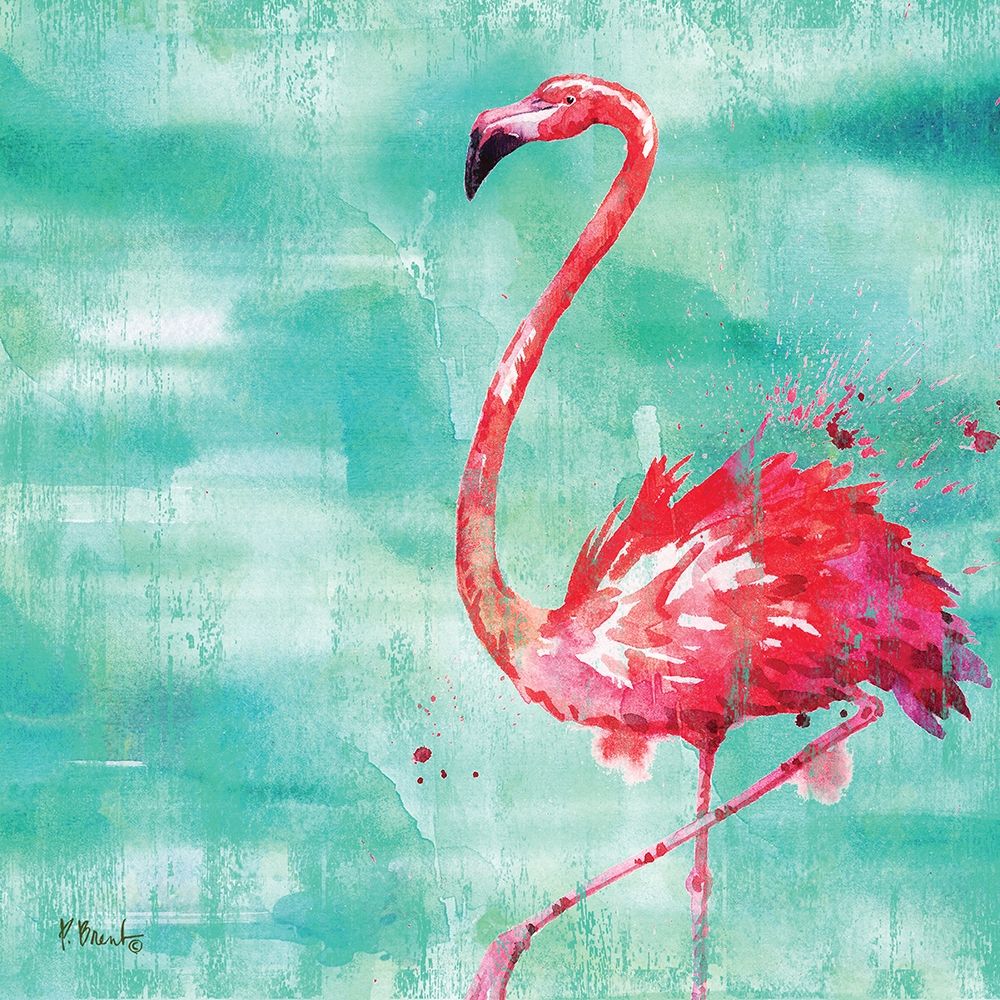 Wall art: Arianna Flamingo II, by Brent, Paul