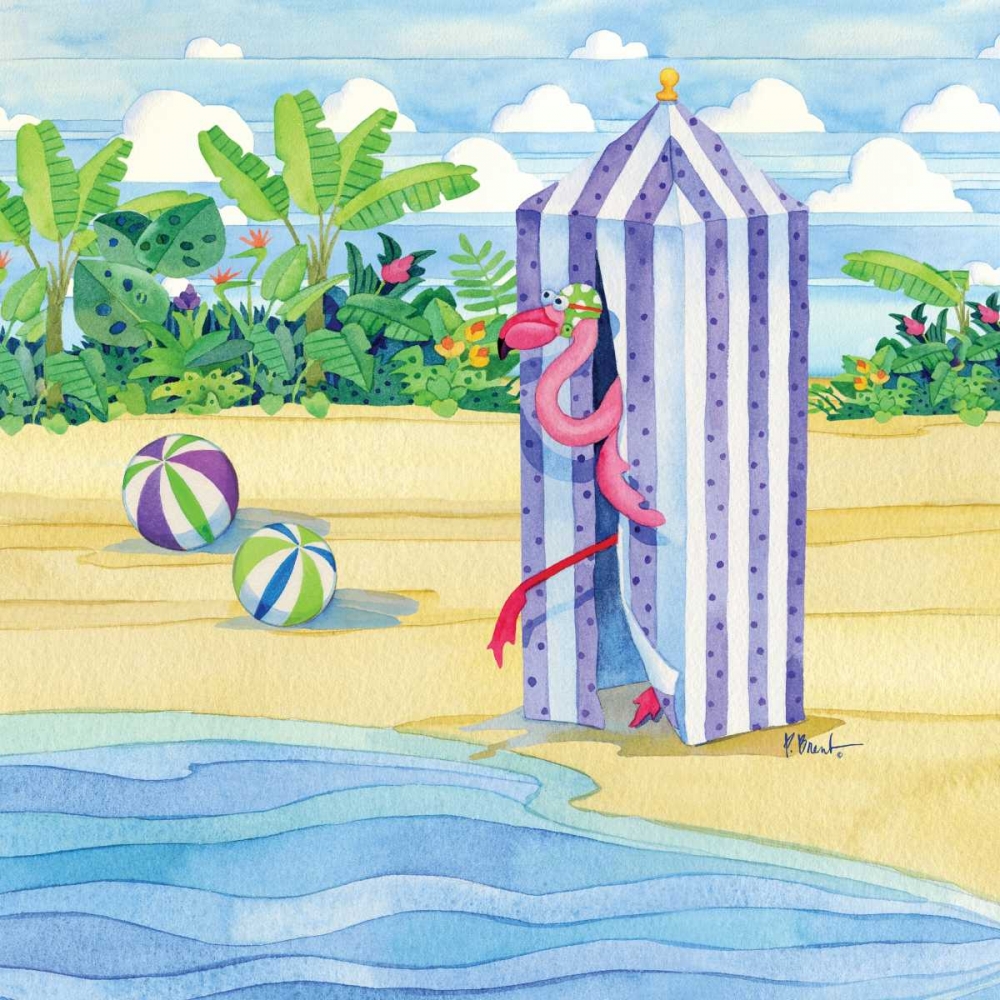 Art Print: Cabana Flamingo