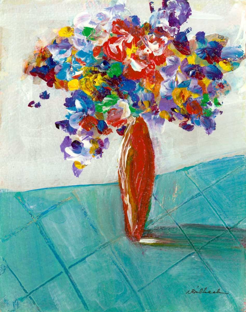Wall Art Painting id:144239, Name: Red Vase, Artist: Dilbeck, Nikki