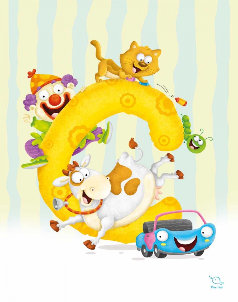 Wall art: Curly C, by Blue Fish