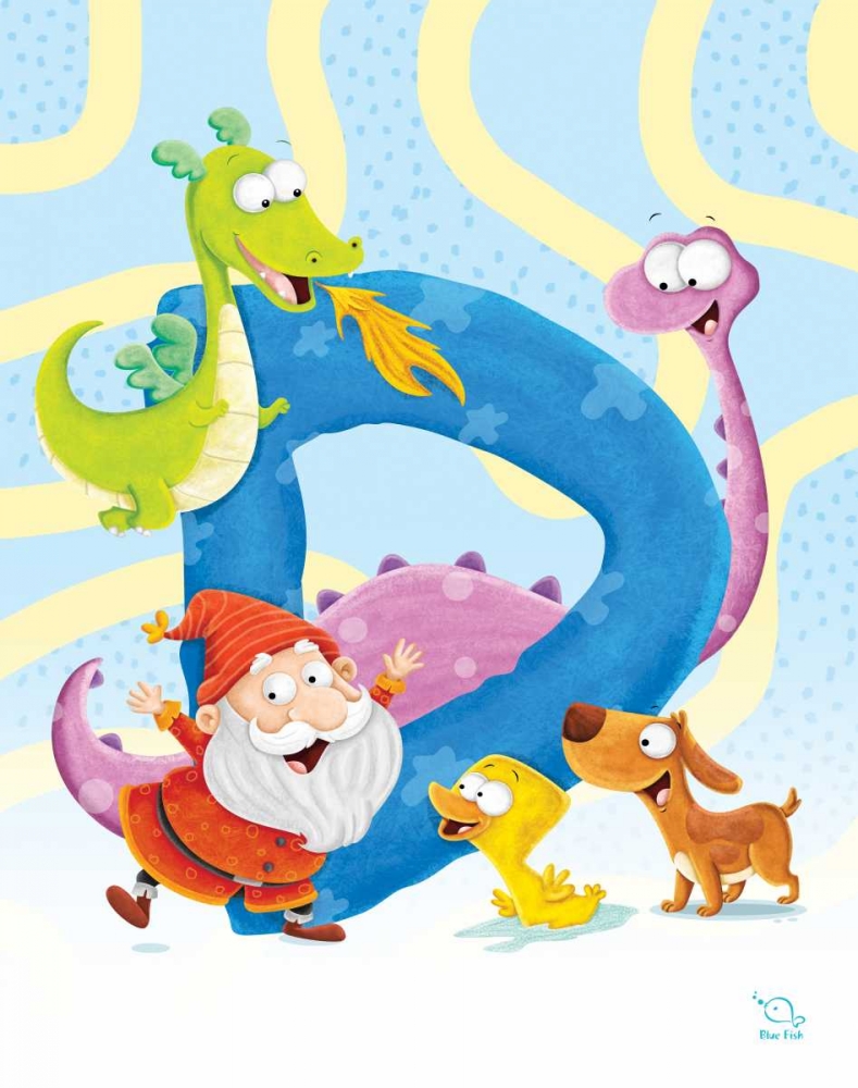 Wall art: Dancing D, by Blue Fish