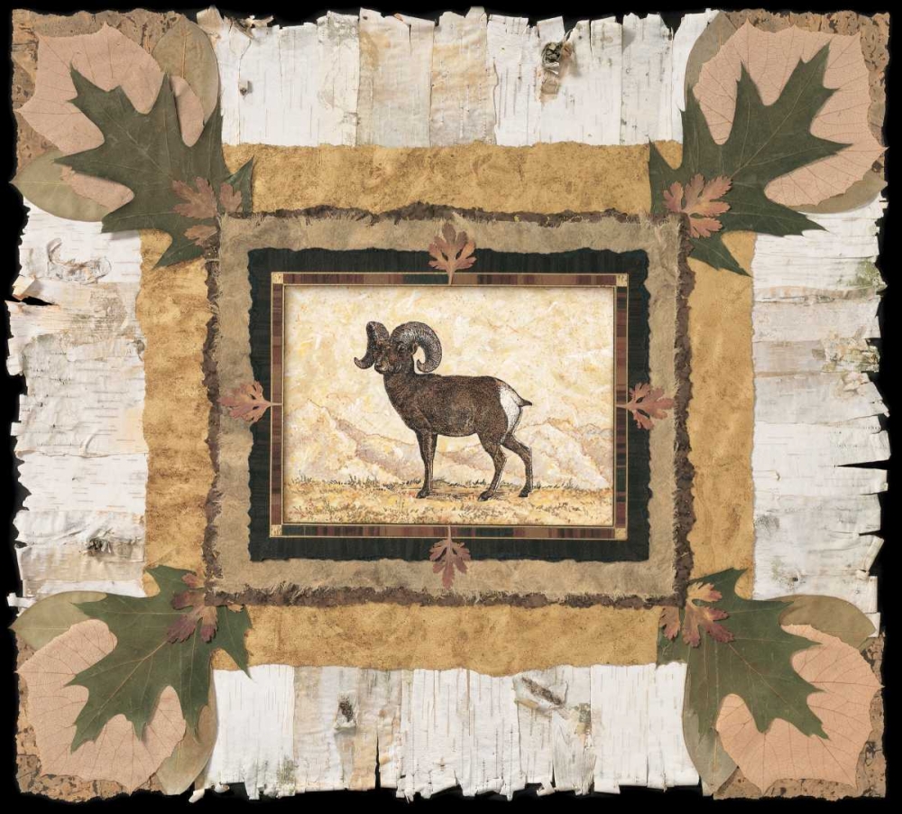 Wall Art Painting id:4649, Name: Big Horn Ram, Artist: Gladding, Pamela