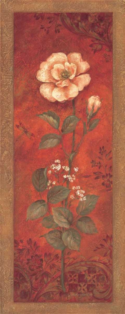 Wall Art Painting id:4685, Name: Rose with Babys Breath, Artist: Gladding, Pamela