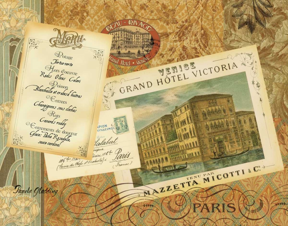 Wall art: Grand Hotel Paris, by Gladding, Pamela