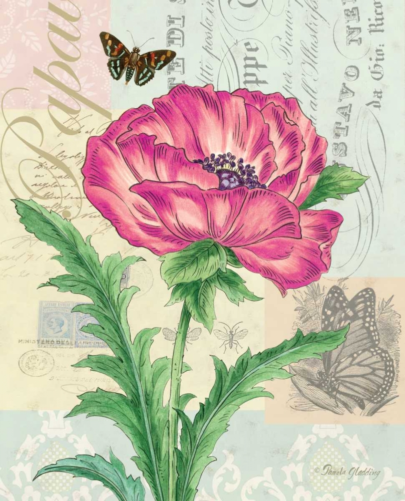 Wall Art Painting id:13914, Name: Poppy Collage, Artist: Gladding, Pamela