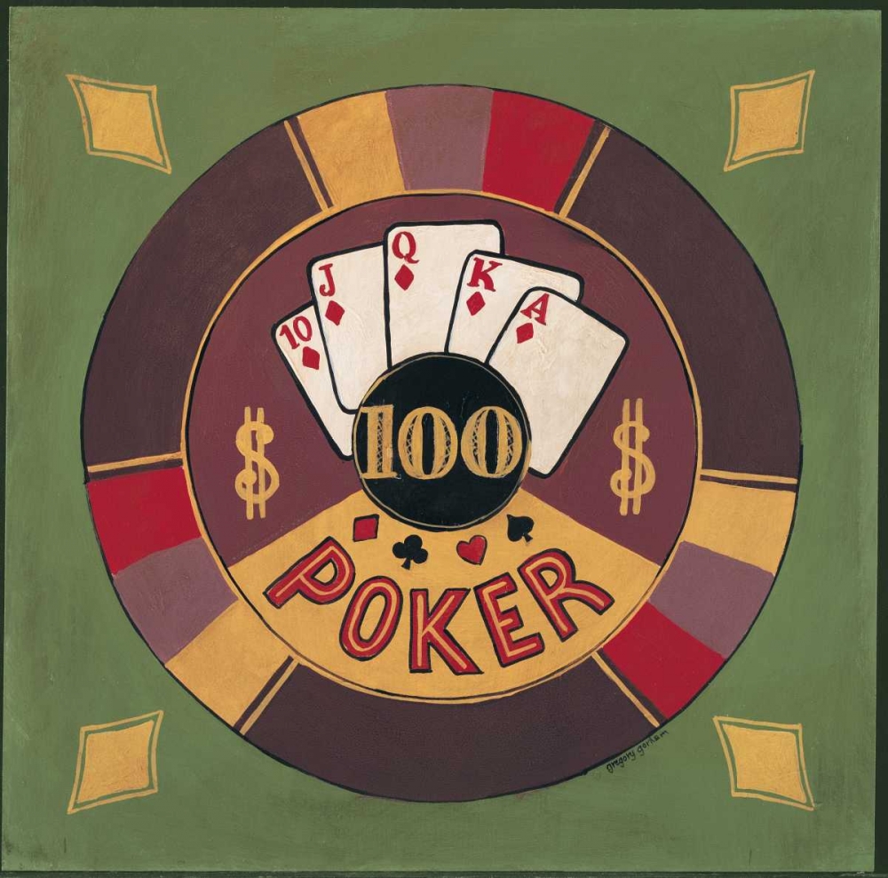 Wall art: Poker - $I00, by Gorham, Gregory