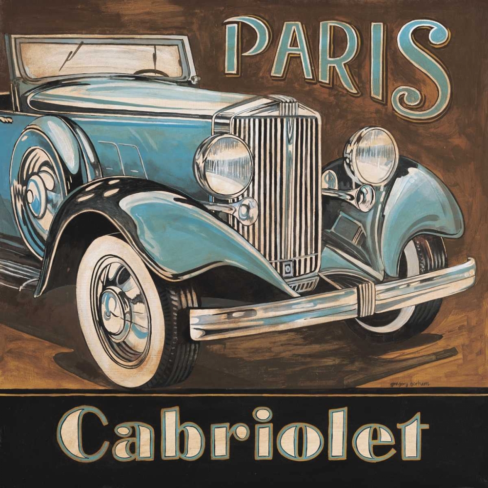 Wall art: Paris Cabriolet, by Gorham, Gregory