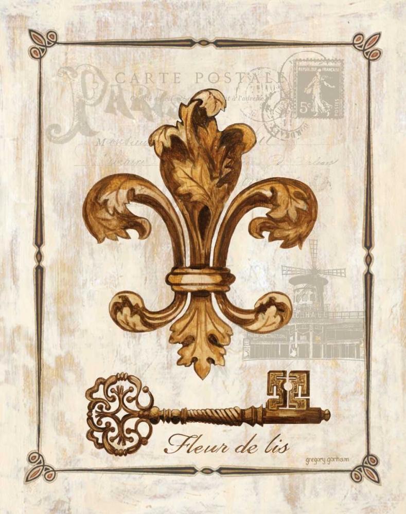 Wall Art Painting id:9372, Name: Fleur de Lis, Artist: Gorham, Gregory