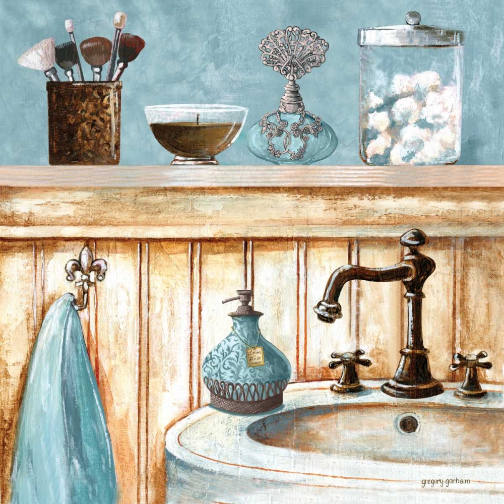 Wall Art Painting id:24494, Name: Blue Bath I, Artist: Gorham, Gregory