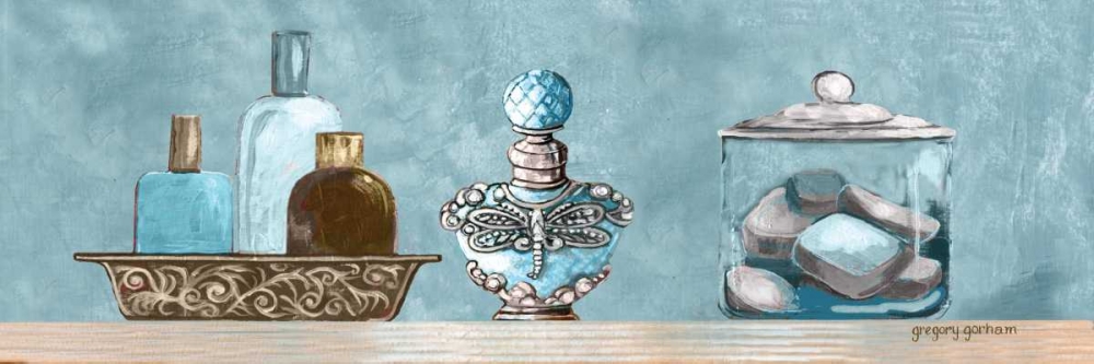 Wall Art Painting id:24497, Name: Blue Bath Panel II, Artist: Gorham, Gregory