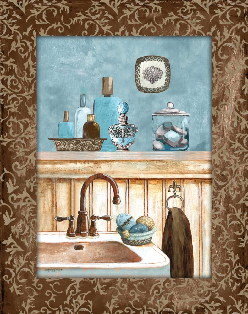 Wall Art Painting id:144412, Name: Blue Bath IV, Artist: Gorham, Gregory