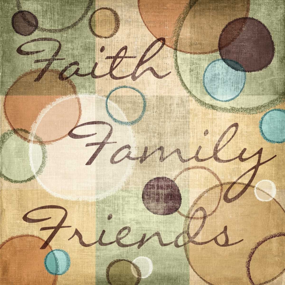Wall Art Painting id:5278, Name: Faith Family Friends, Artist: Harbick, N