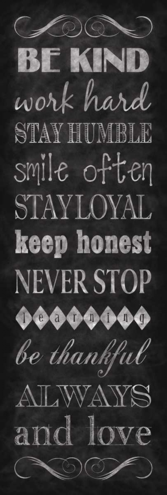 Art Print: Rules for Life I