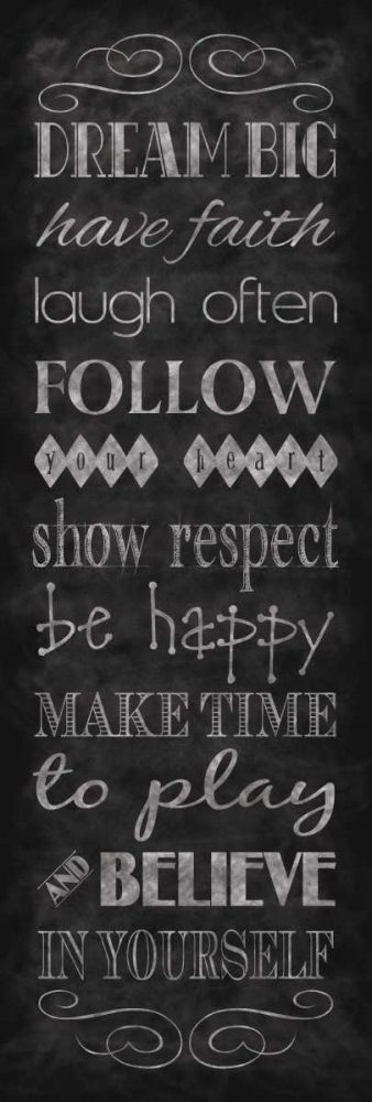 Art Print: Rules for Life II