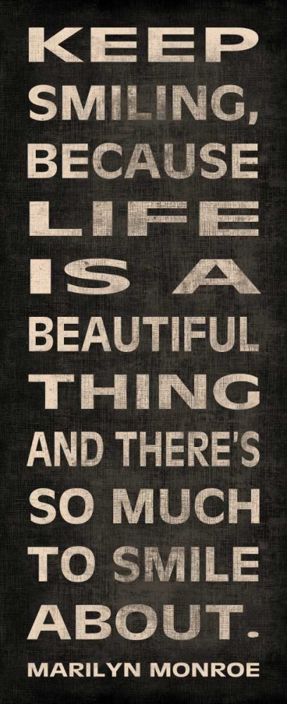 Wall Art Painting id:24518, Name: Keep Smiling, Artist: Harbick, N