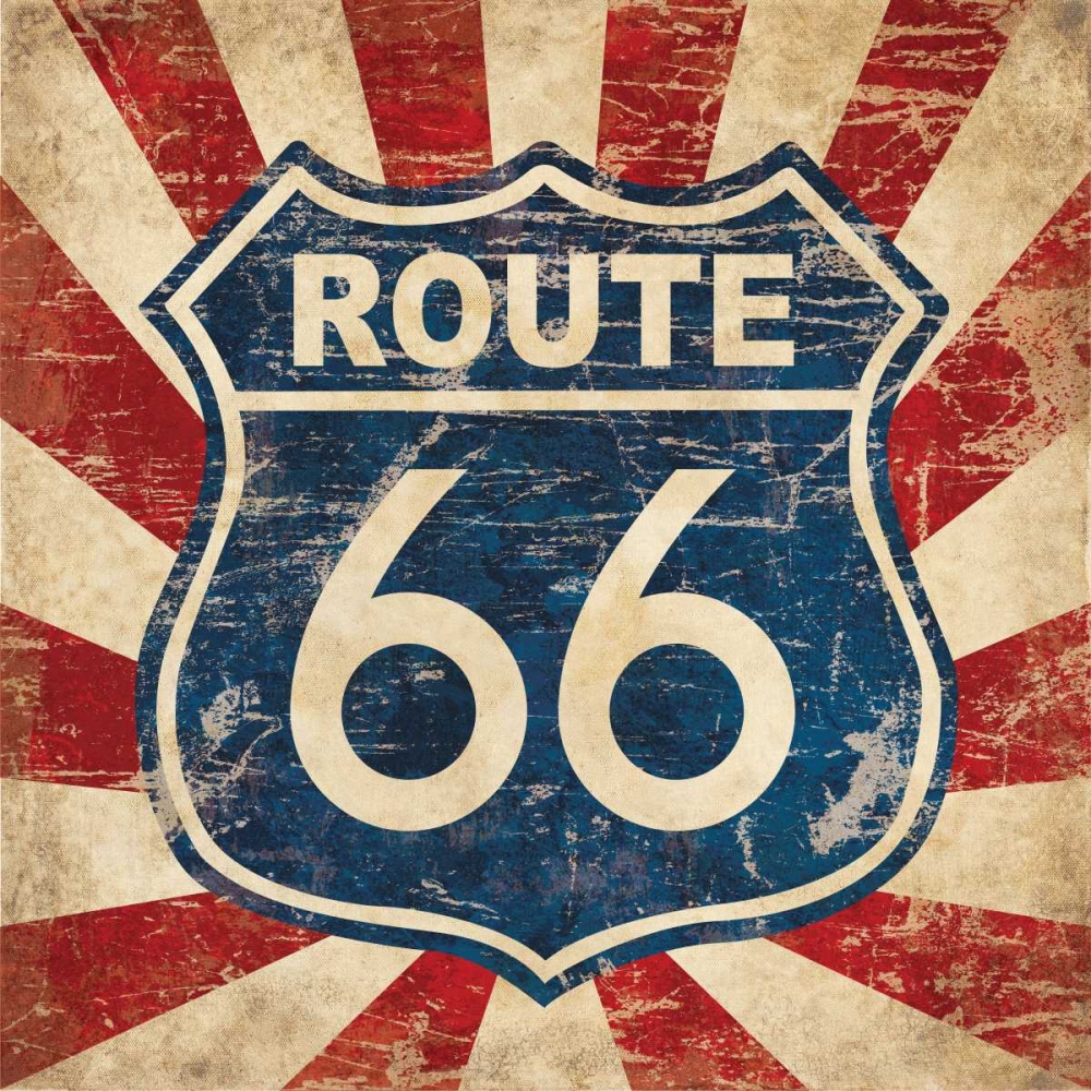 Art Print: Route 66 I Sq