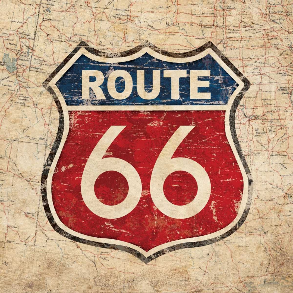 Art Print: Route 66 II Sq