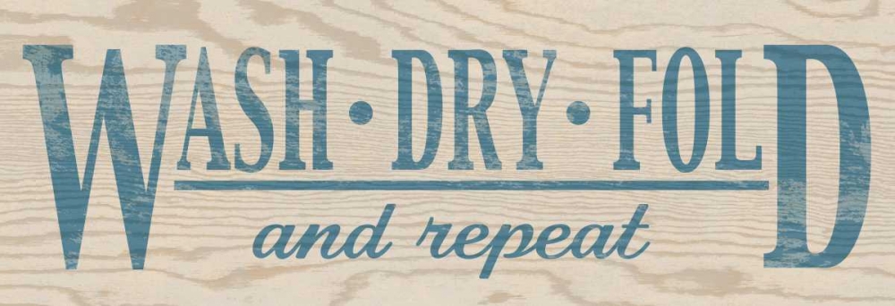 Art Print: Wash Dry Fold - Blue