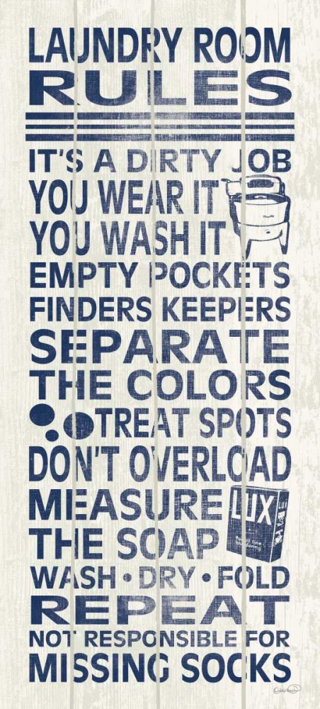 Art Print: Laundry Room Rules