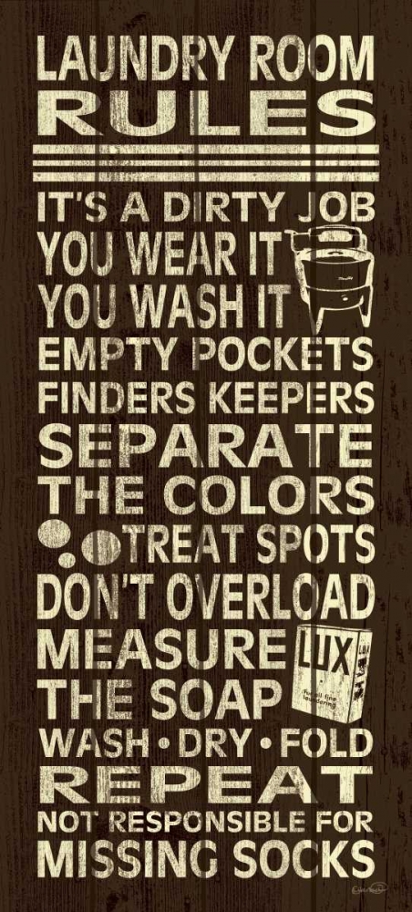 Art Print: Laundry Room Rules II