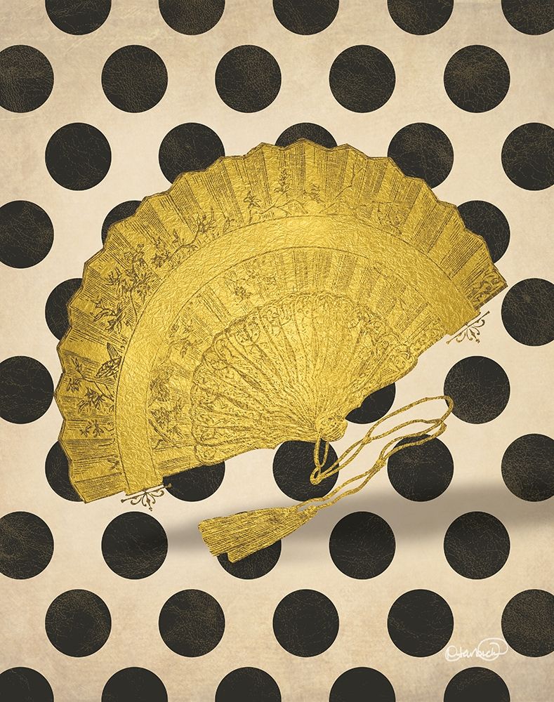 Wall Art Painting id:282469, Name: Vintage Gold Fan, Artist: Harbick, N