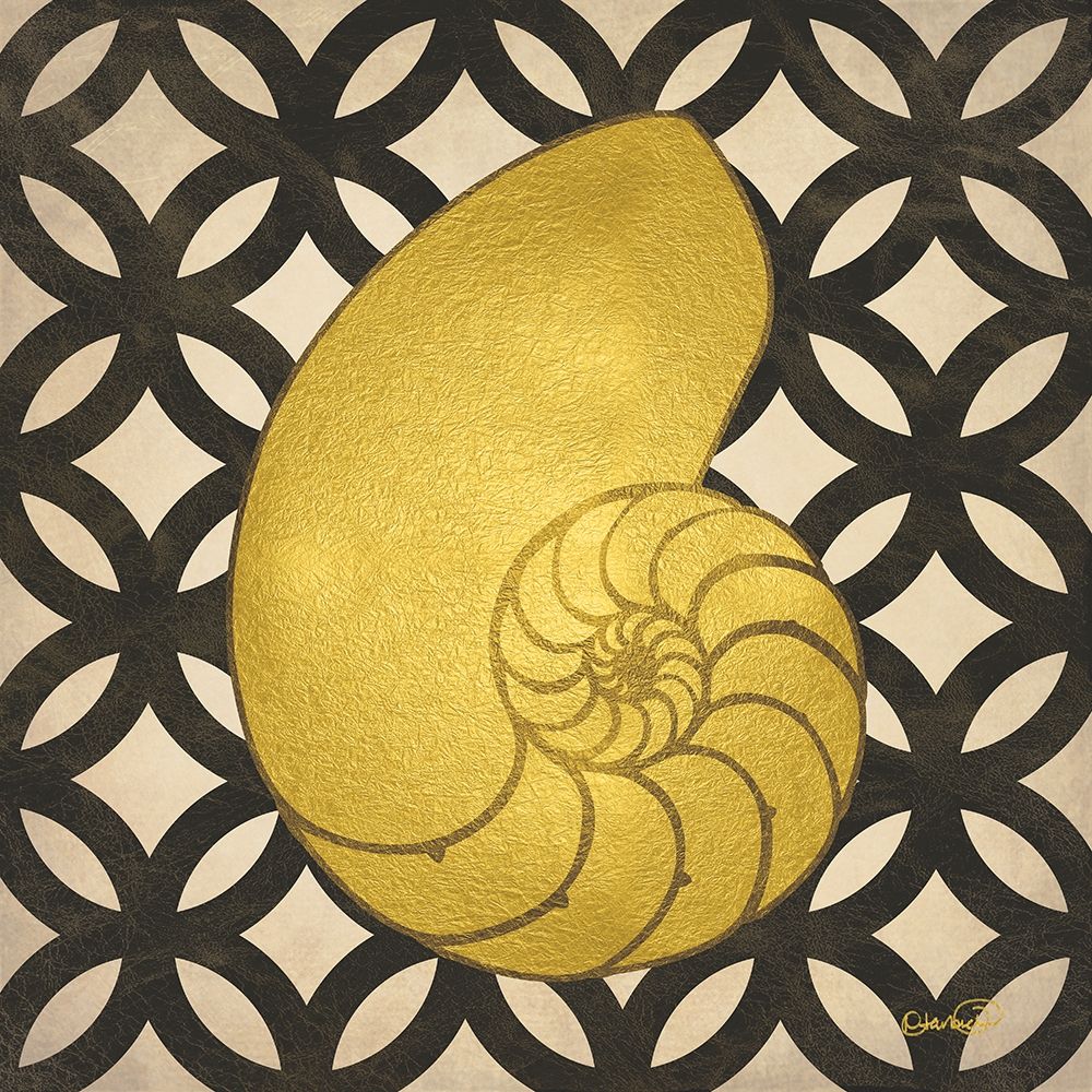 Wall Art Painting id:282470, Name: Gold Shells I, Artist: Harbick, N