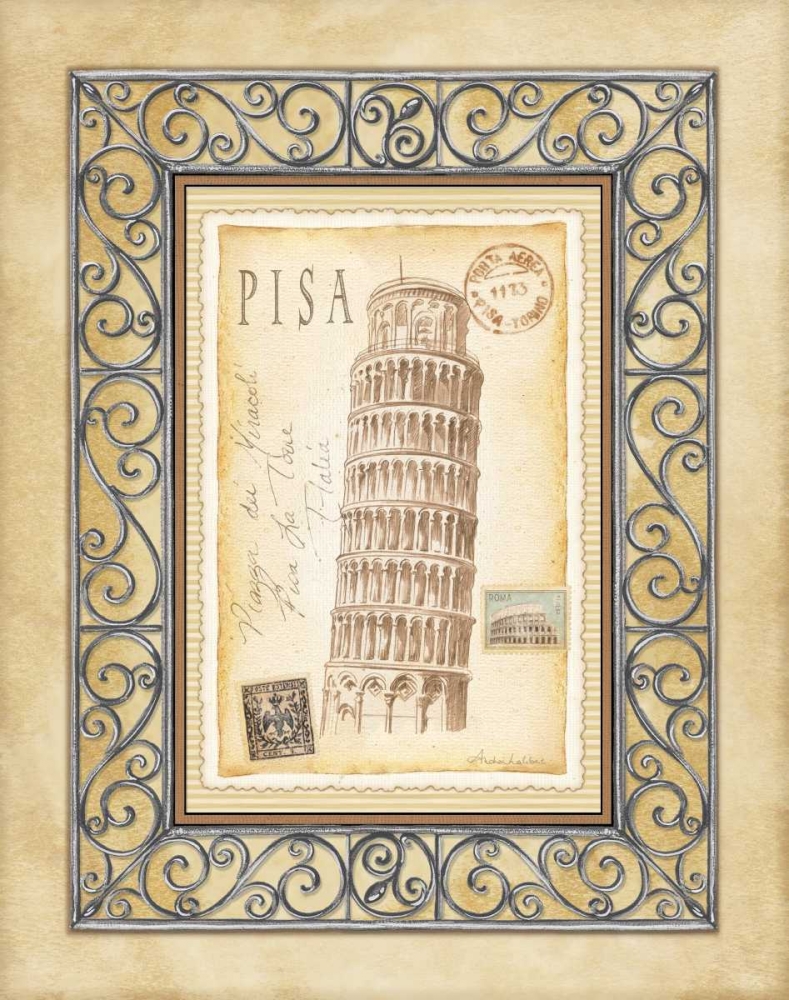 Wall art: Pisa Postcard, by Laliberte, Andrea