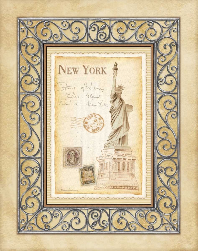 Wall art: New York Postcard, by Laliberte, Andrea