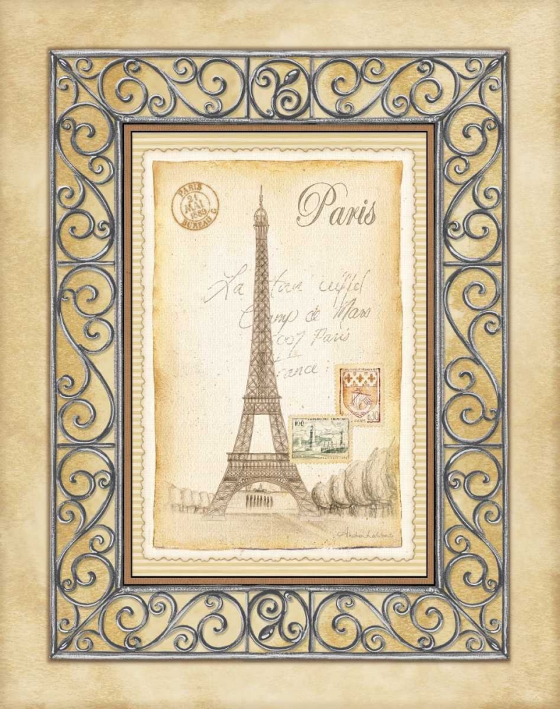 Wall art: Paris Postcard, by Laliberte, Andrea