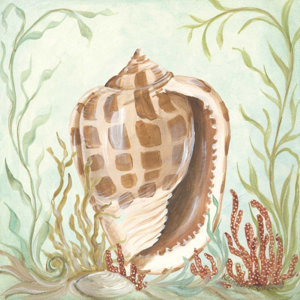 Wall Art Painting id:144820, Name: Seashells and Coral I, Artist: McRostie, Kate