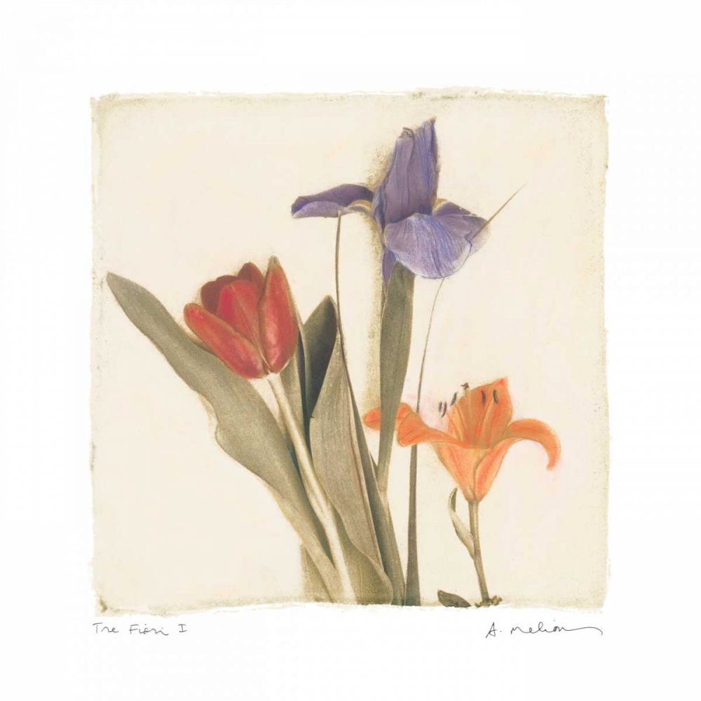 Wall Art Painting id:5429, Name: Tre Fiori I, Artist: Melious, Amy