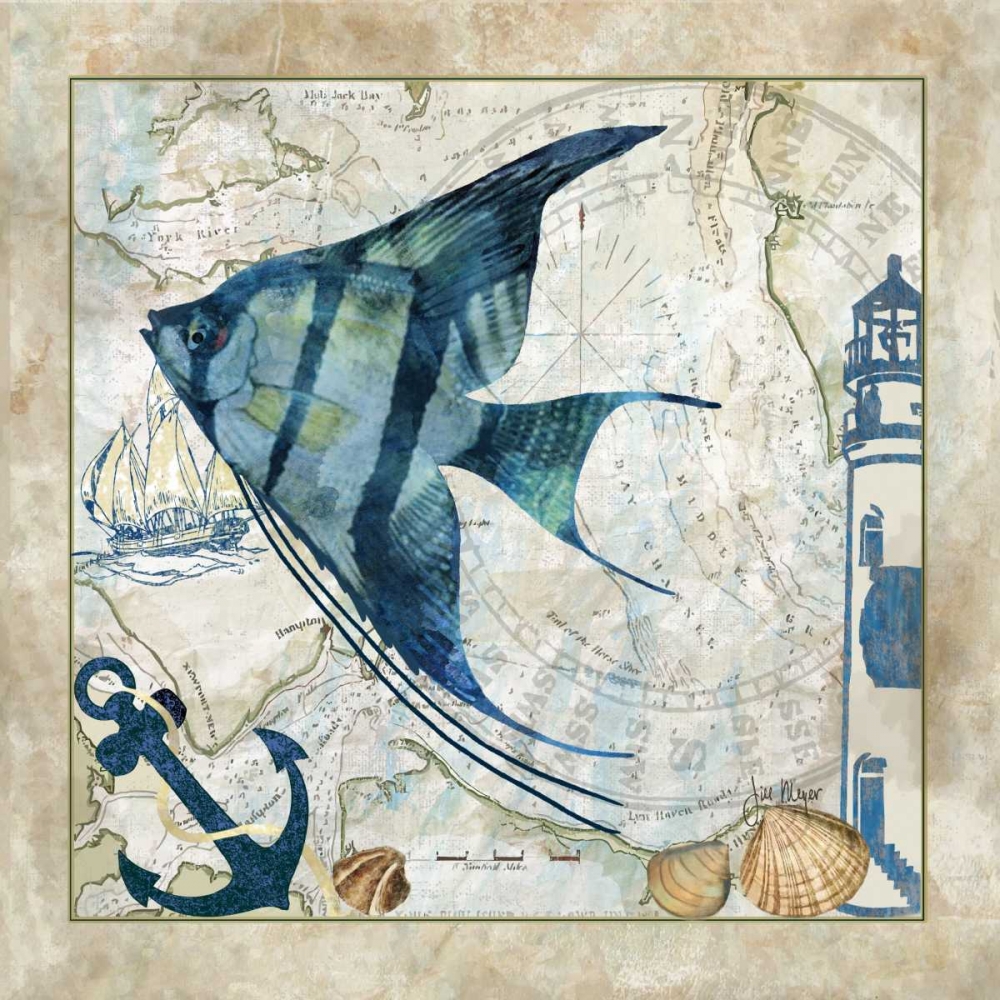 Wall Art Painting id:14103, Name: Nautical Fish II, Artist: Meyer, Jill